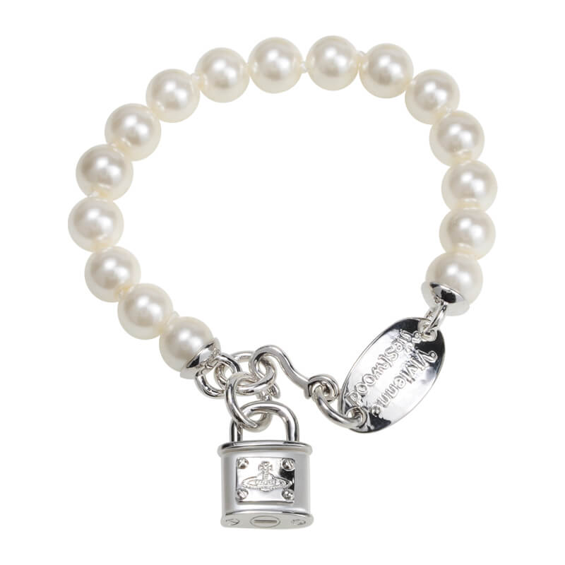 2 Colors Lock Pearl Saturn Bracelet