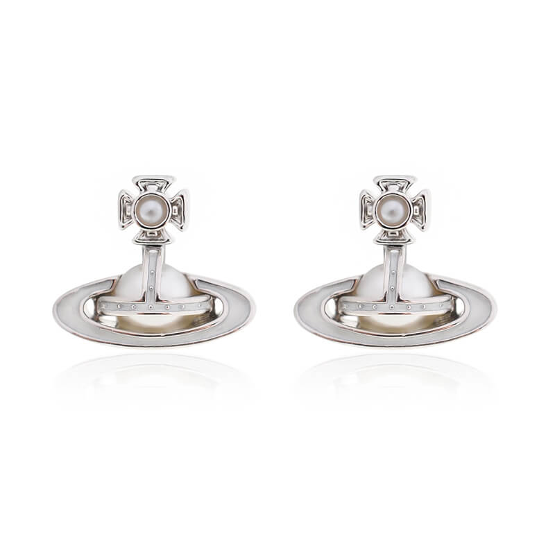 6 Colors SIMONETTA Lacquered Raised Half-face Pearl Earrings