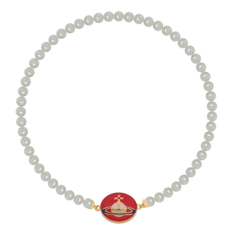 8 Colors Enamel Suction Pearl Necklace