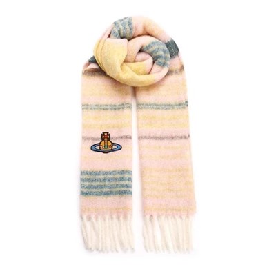 4 Colors Mixed Color Striped Saturn Scarf