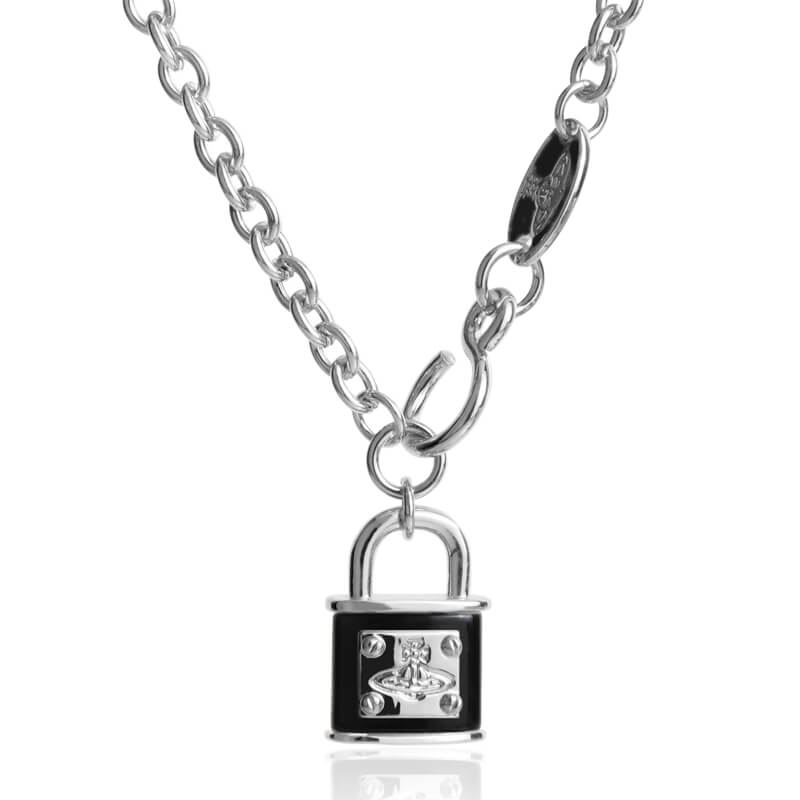 4 Colors Lock Saturn Necklace