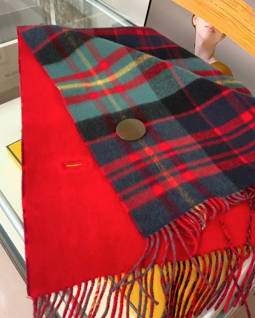 4 Colors Tartan Poncho