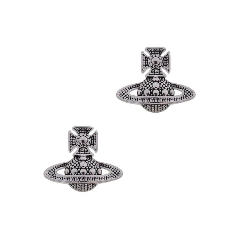 HILARIO Dot Matrix Saturn Trumpet Earrings