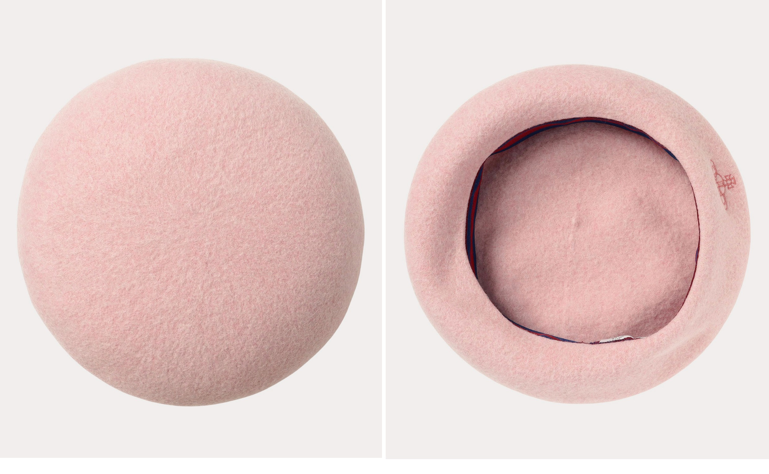 NEW-Pink Wool Saturn Beret