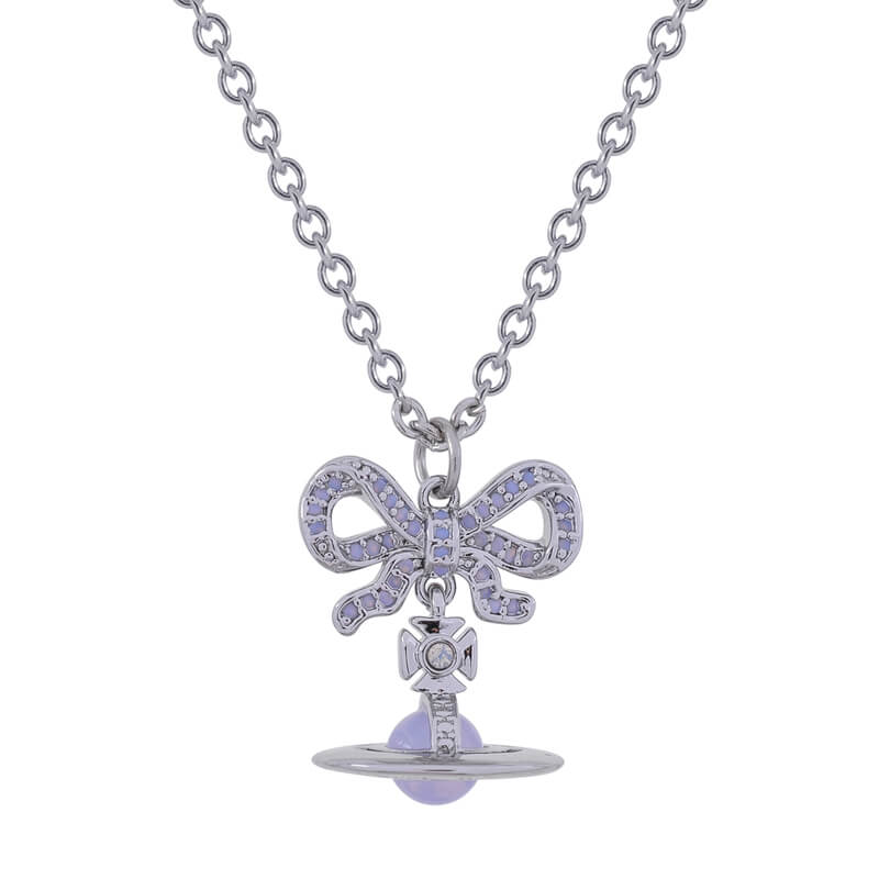6 Colors OCTAVIE Bow Diamond Necklace