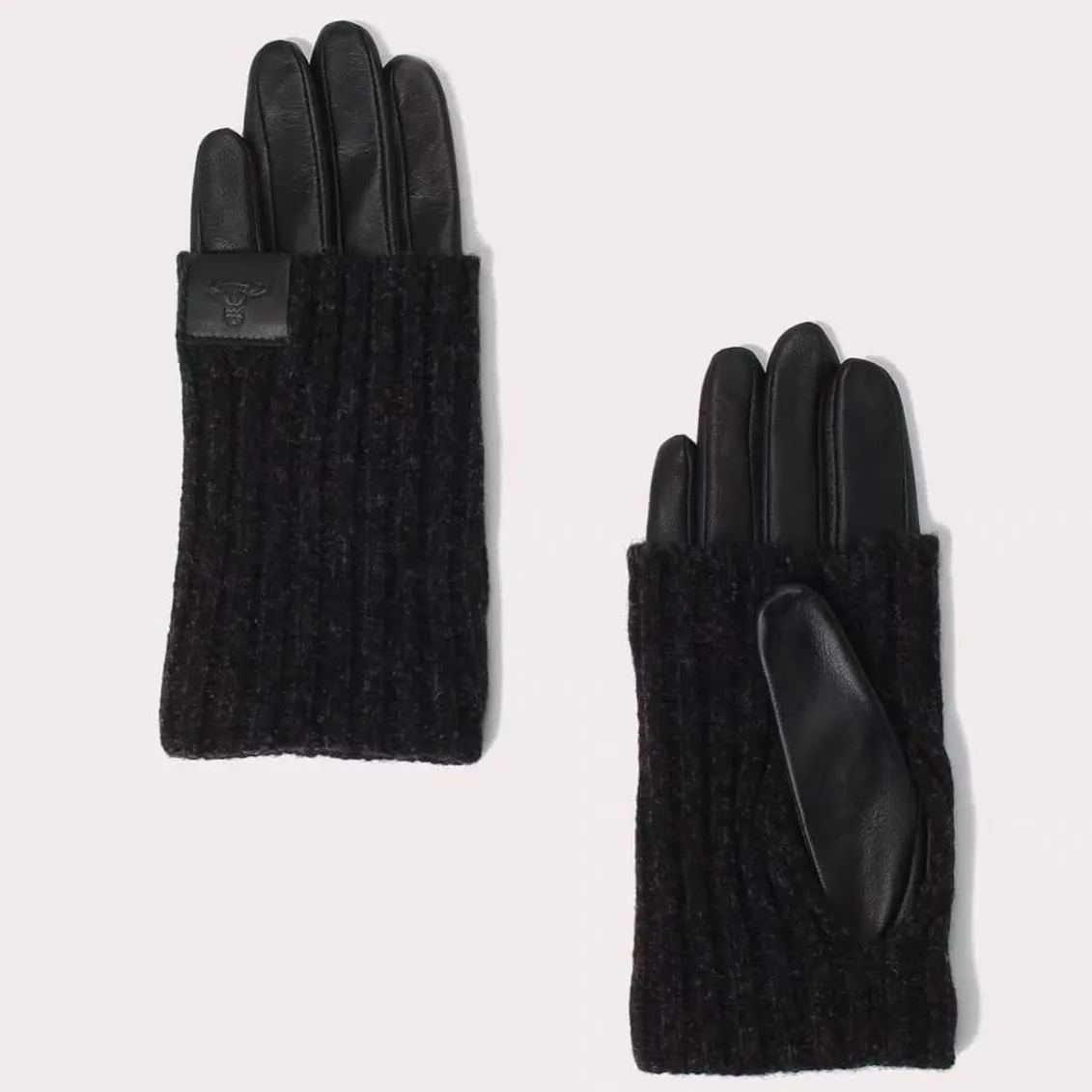 Leather Wool Saturn Mitten