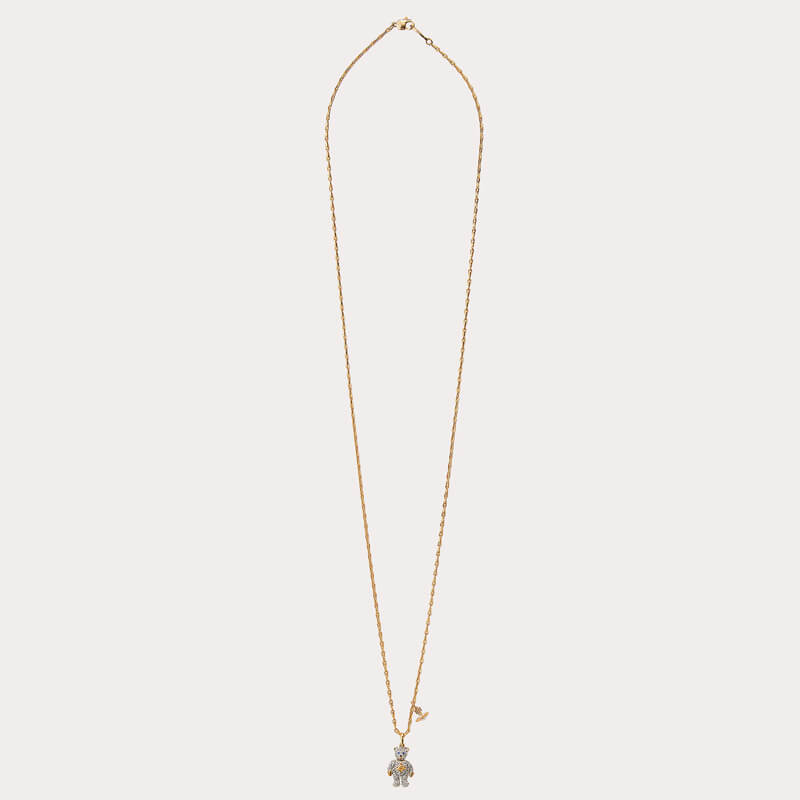 2 Colors TEDDY Cubic Movable Bear Necklace