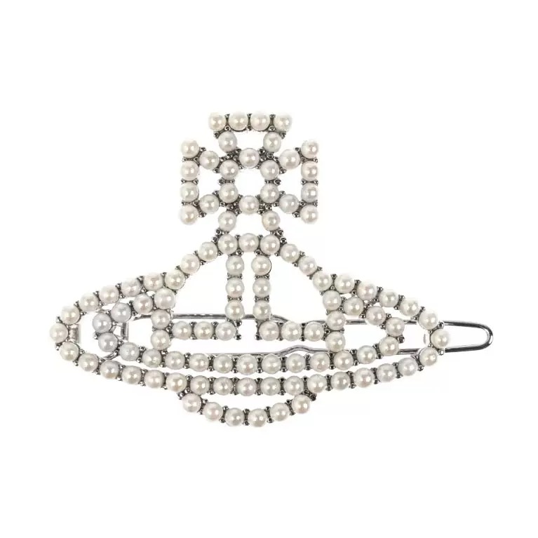 Saturn Diamond Pearls Hair Card