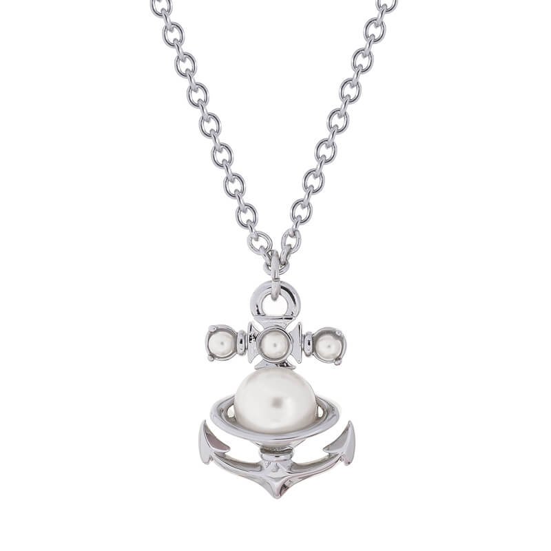 2 Colors MARIALENA Small Boat Anchor Necklace