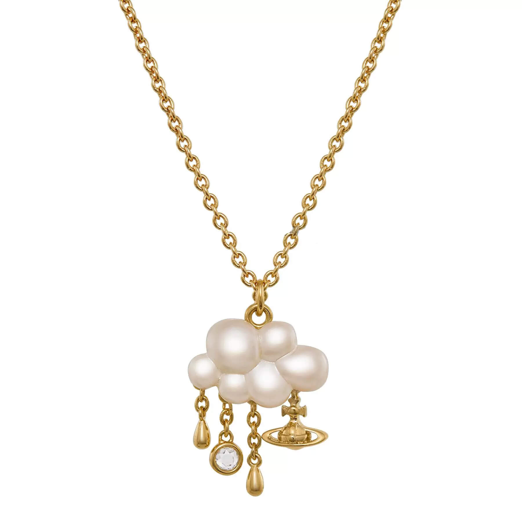 2 Colors COSIMA Clouds Raindrops Saturn Necklace