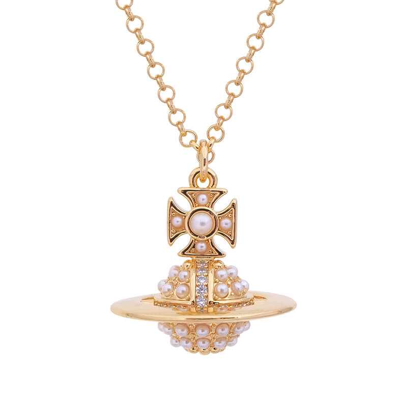 2 Colors LUZIA Full Pearls ORB Necklace