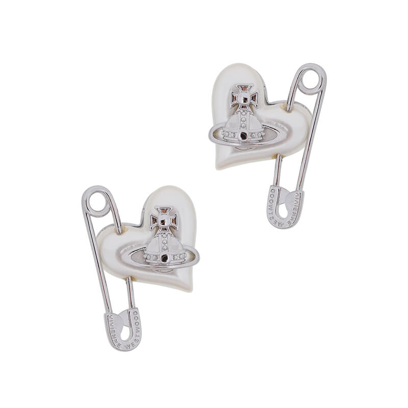 3 Colors ORIETTA Peach Heart Pearl Pin Earrings