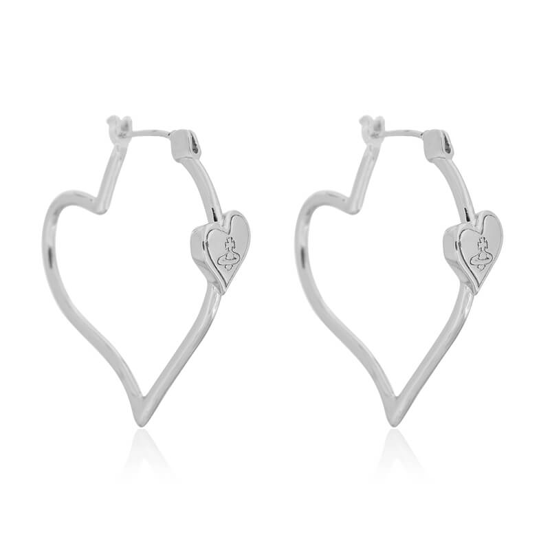 4 Colors SALIMA Saturn Heart Large Hoop Earrings