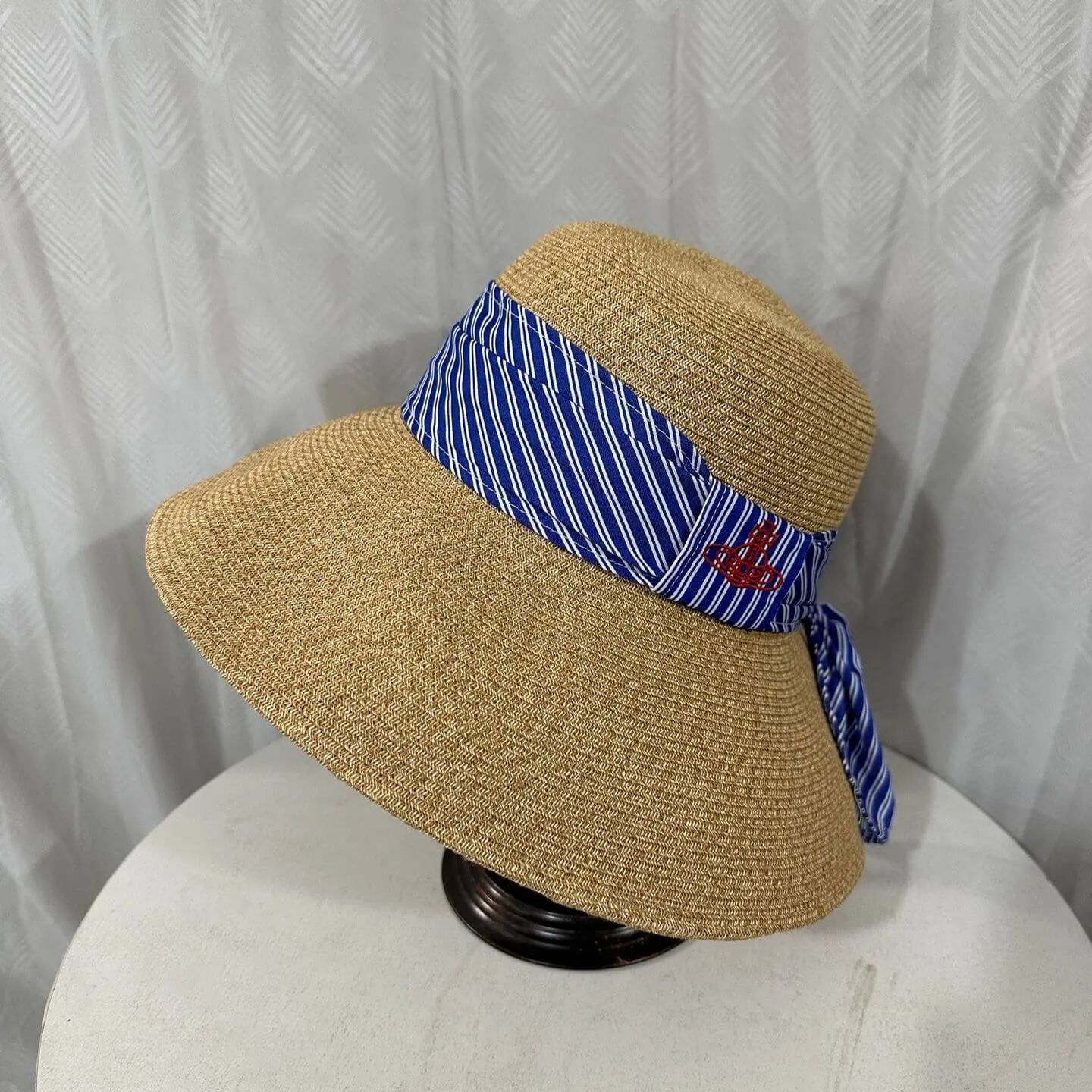 4 Colors Silk Ribbon Straw Hat
