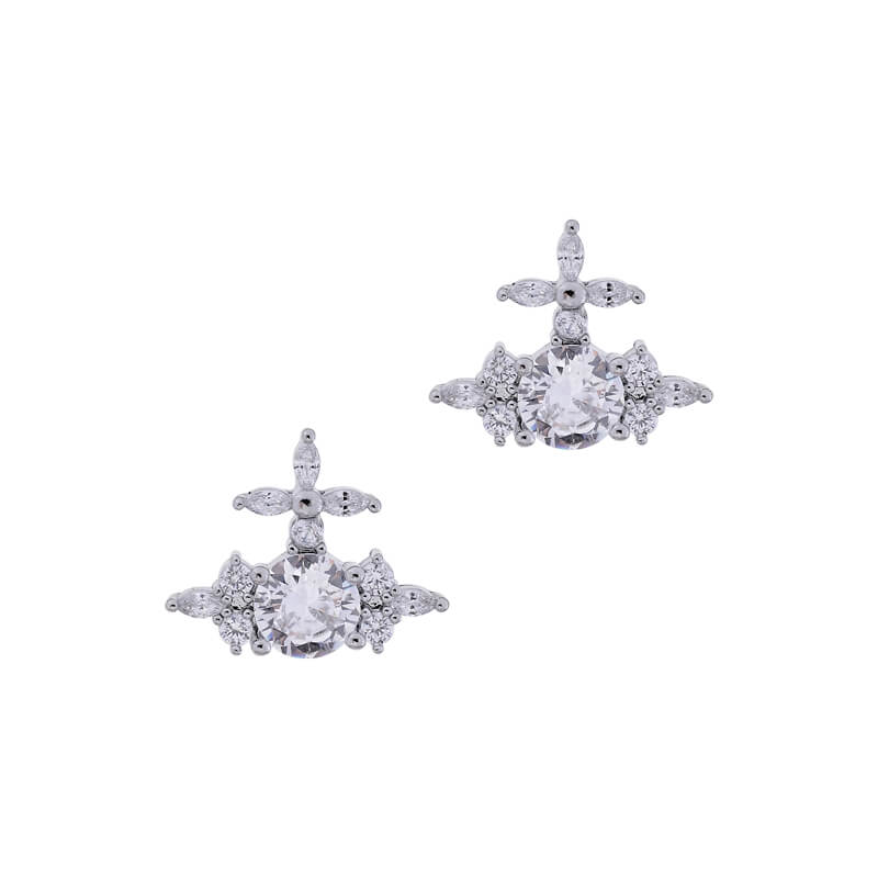 2 Colors COLETTE Saturn Diamond Earrings