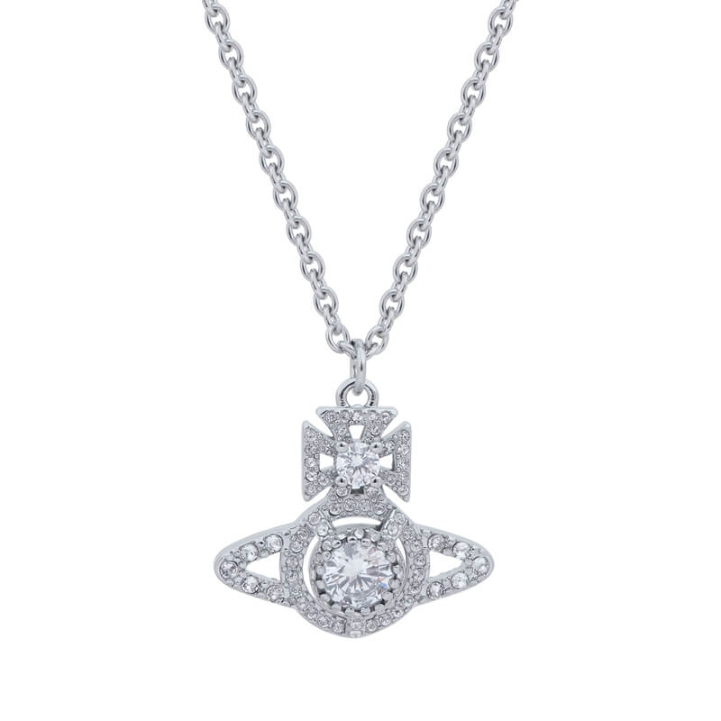 2 Colors NORABELLE Large Full Diamond Zirconia Necklace
