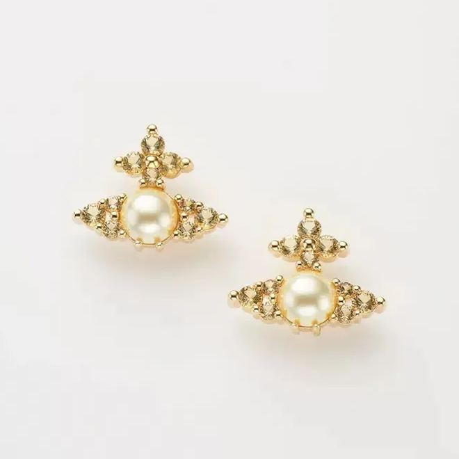 2 Colors FEODORA Saturn Earrings