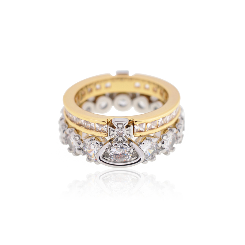 3 Colors Double Layer Zirconia Ring