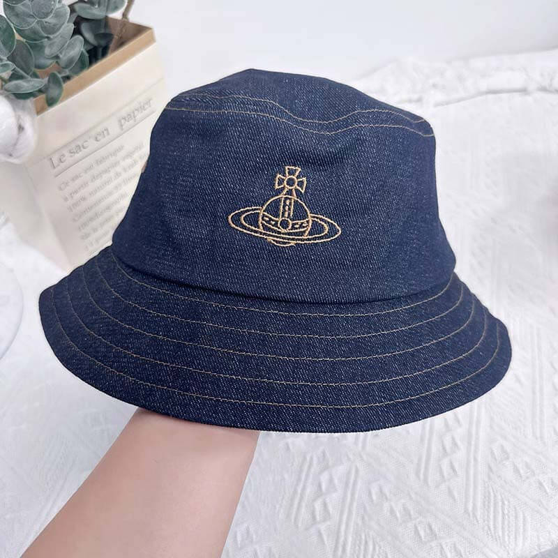 Denim Saturn Cap