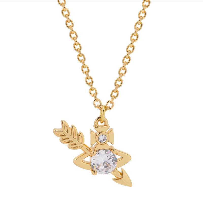 2 Colors GINGER Feather Arrow Necklace