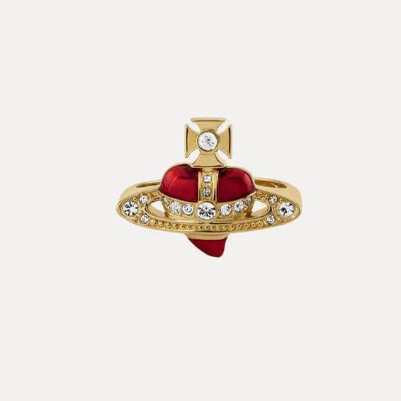 4 Colors NEW DIAMANTE Heart Ring