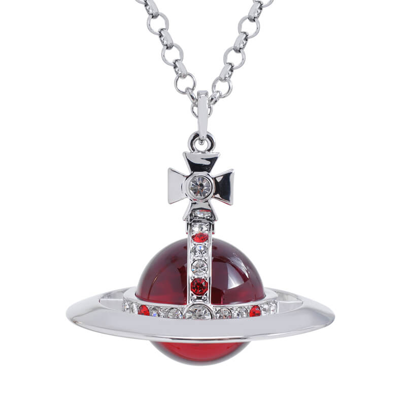 30MM ORB Classic Saturn Pendant Necklace