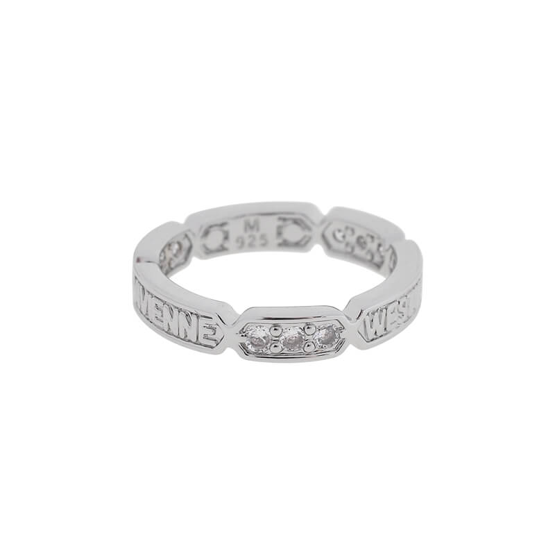 2 Colors THETIS Spacer Diamond Alphabet Ring
