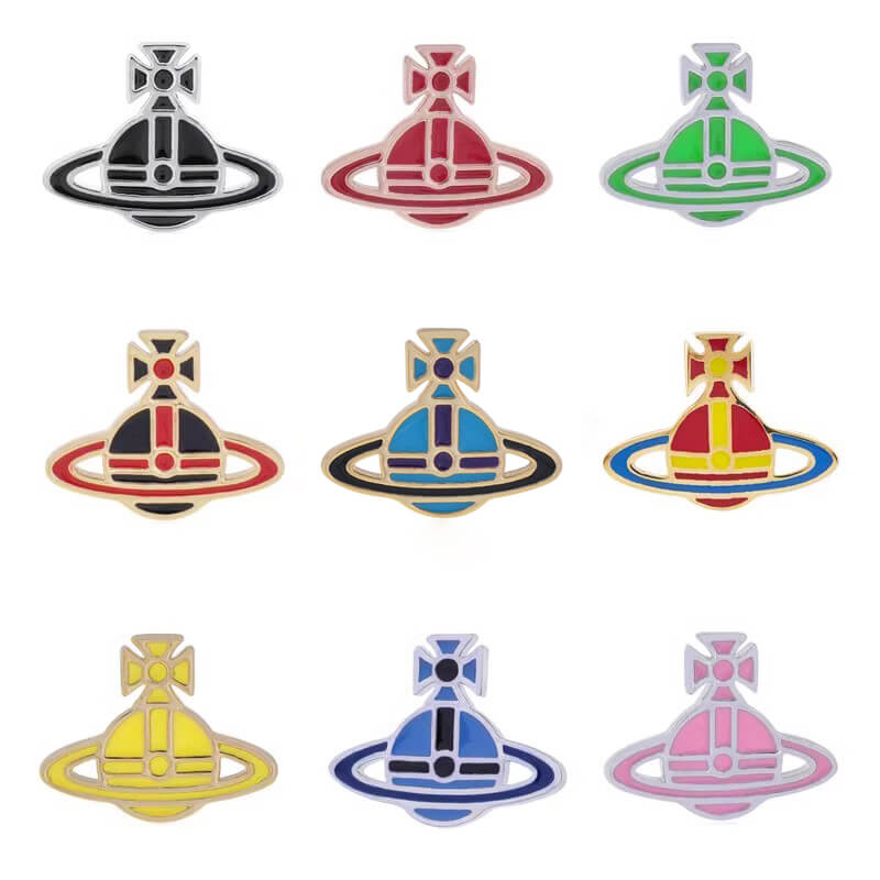 13 Colors Flat Lacquered Saturn Earrings