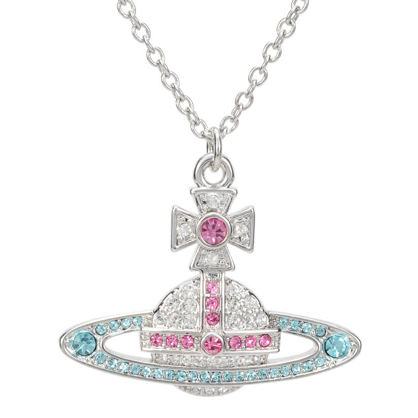 5 Colors KIKA Full Diamond Saturn Necklace