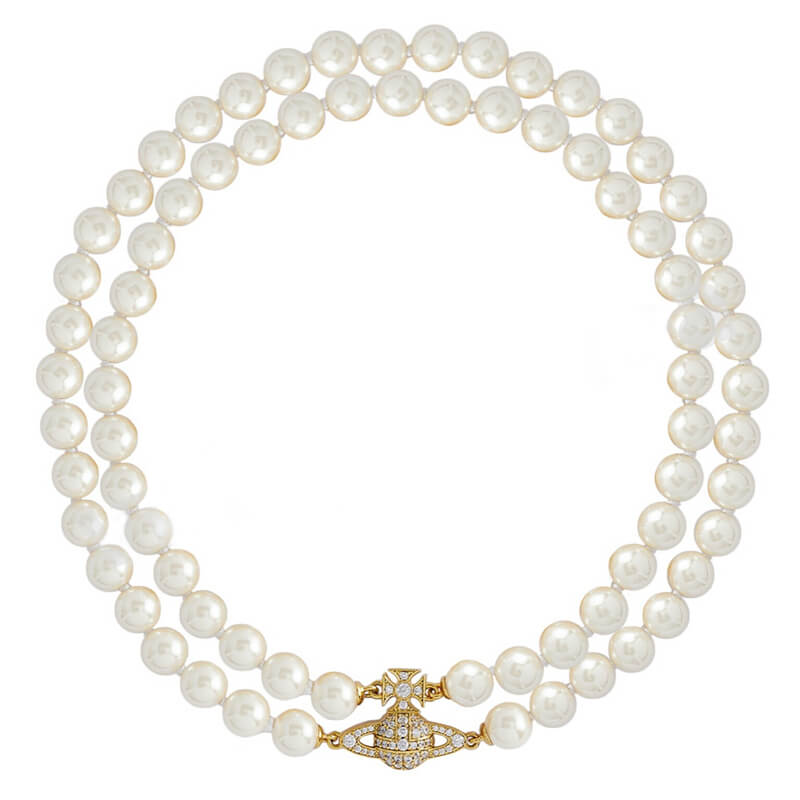 2 Colors GRAZIELLA Small Double Layer Pearl Necklace