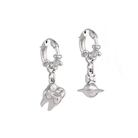 2 Colors RIMA Tooth Saturn Earrings