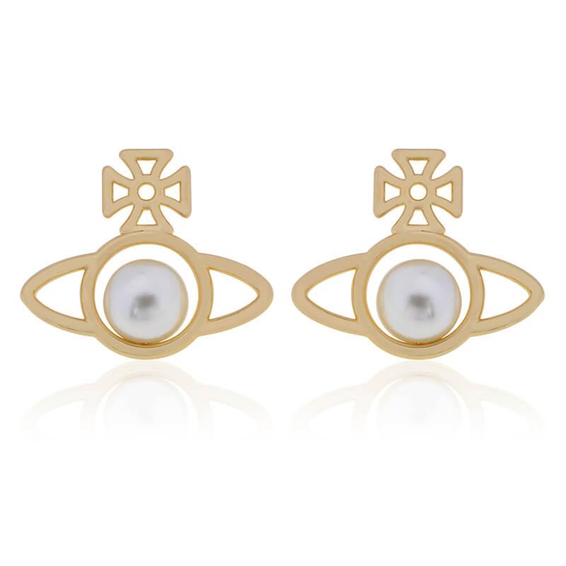 5 Colors Skeleton Line Pearl Earrings