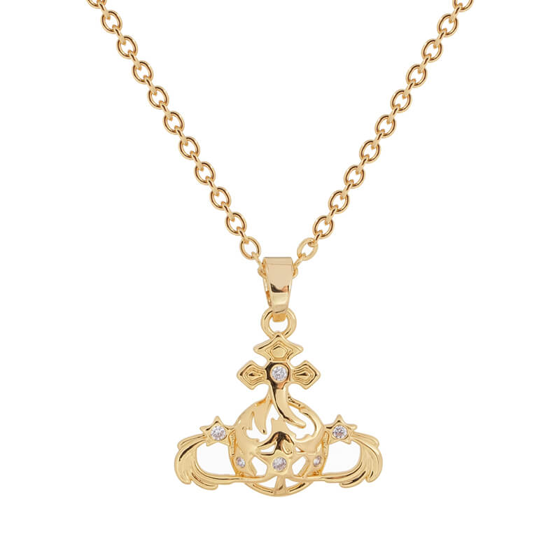 2 Colors Brambles Saturn Necklace