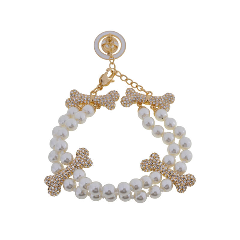 2 Colors FAUSTINE Bone Double Row Pearl Bracelet