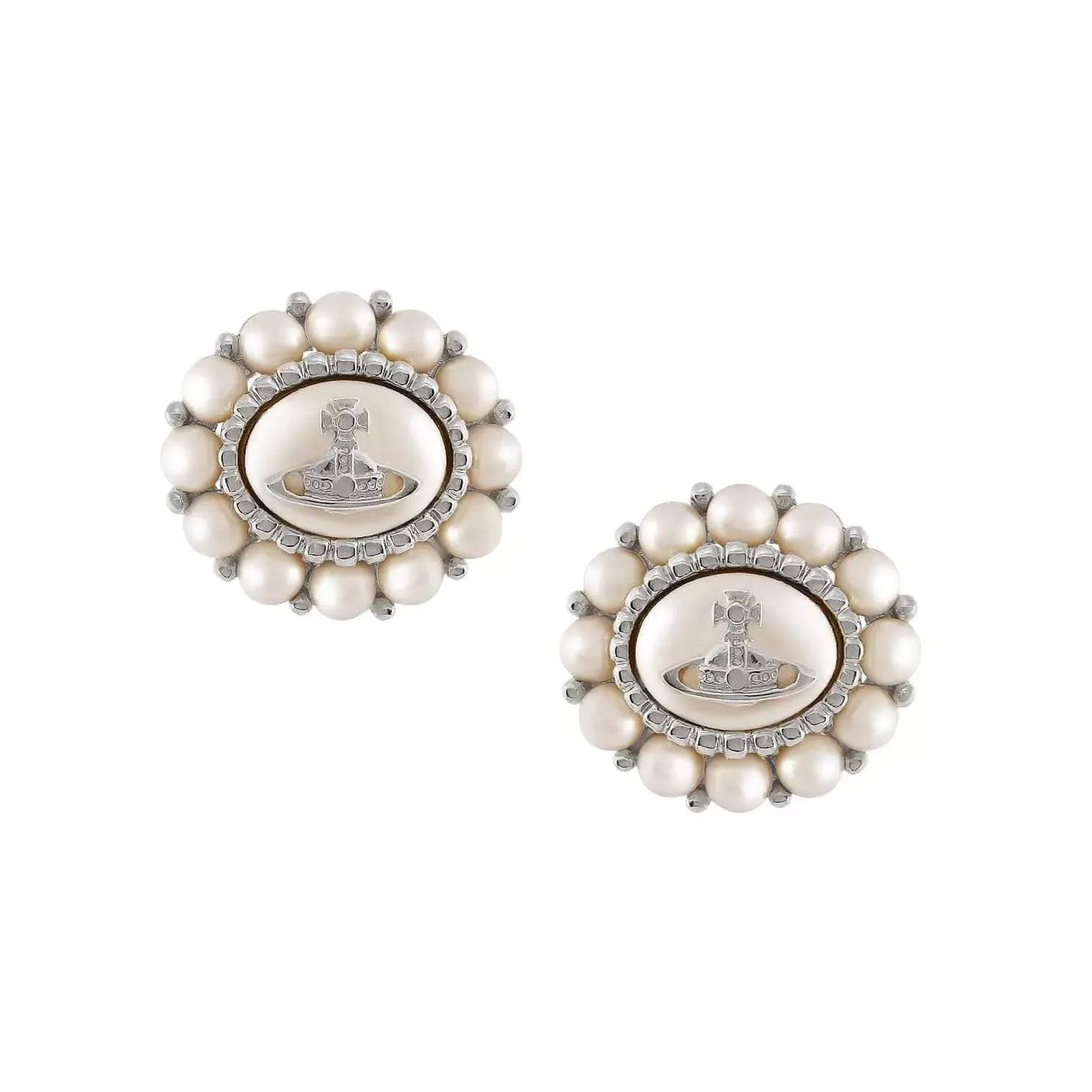 2 Colors AMAYA Pearl Saturn Earrings