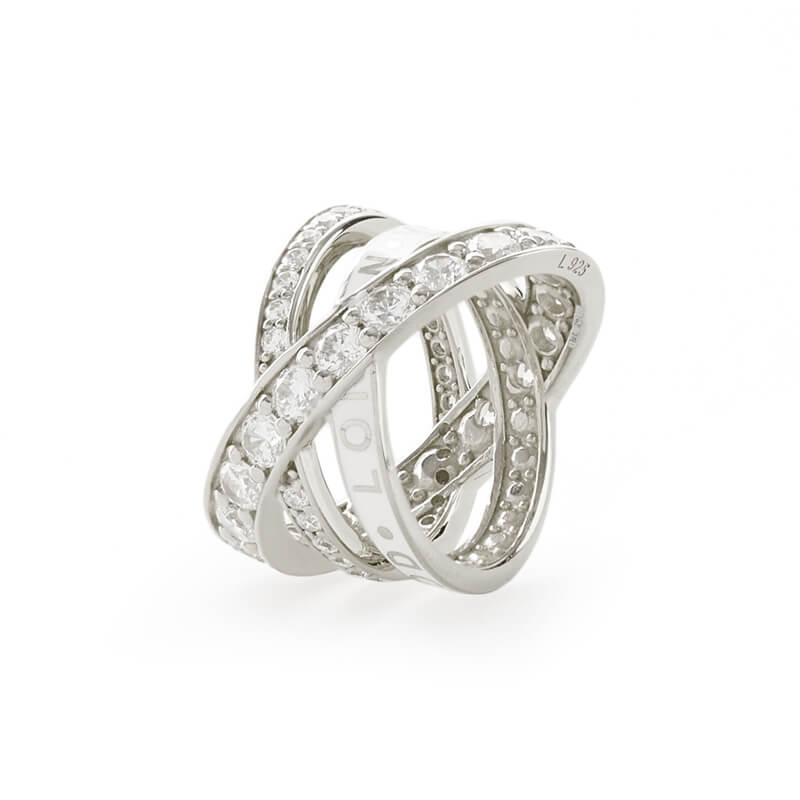 3 Colors Crossed Ring