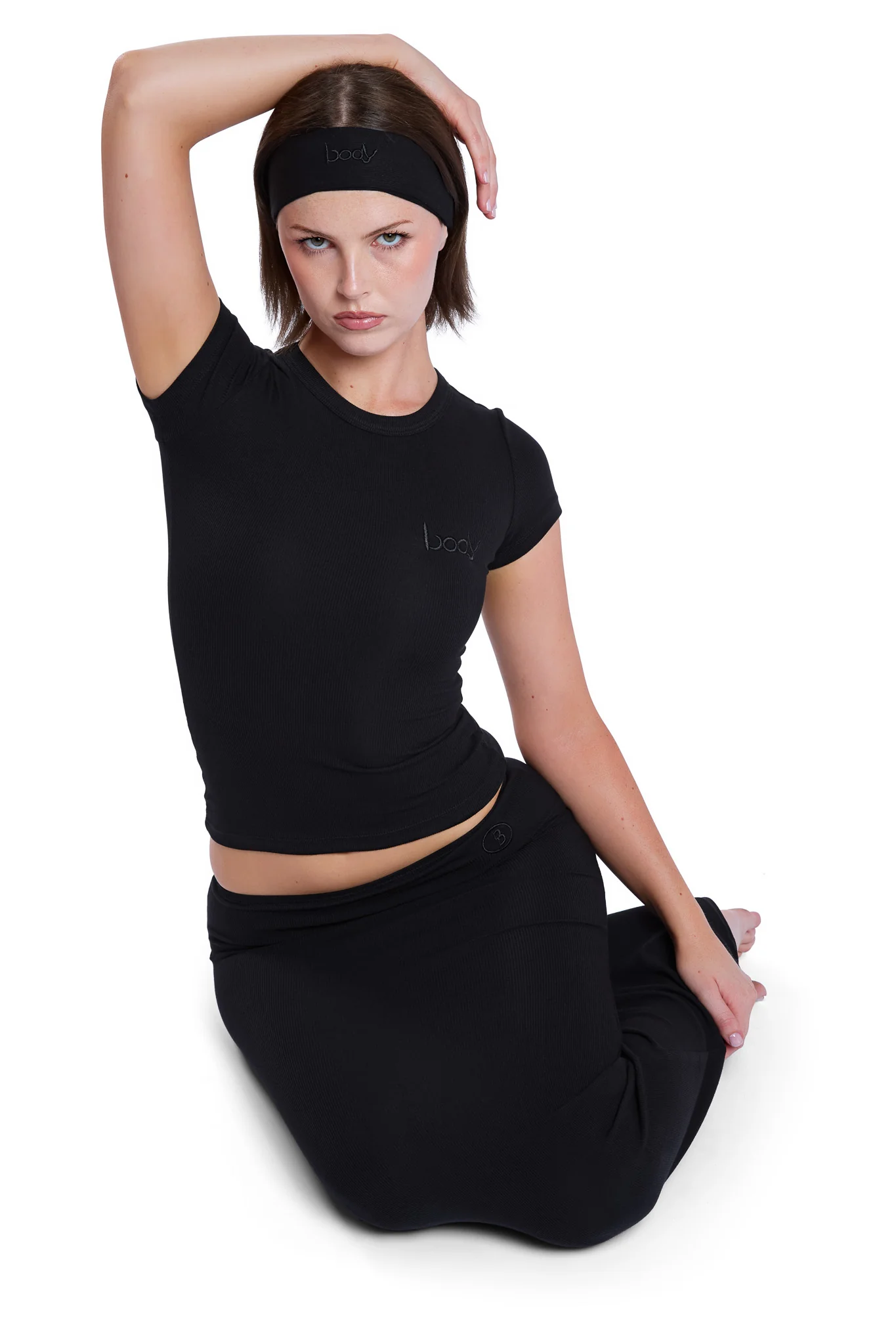 RIBBED MAXI SKIRT ESSENTIAL (BLACK)