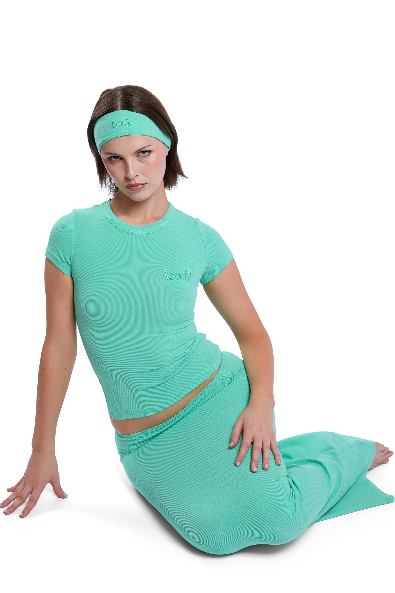 RIBBED SHIRT ESSENTIAL (TEAL)