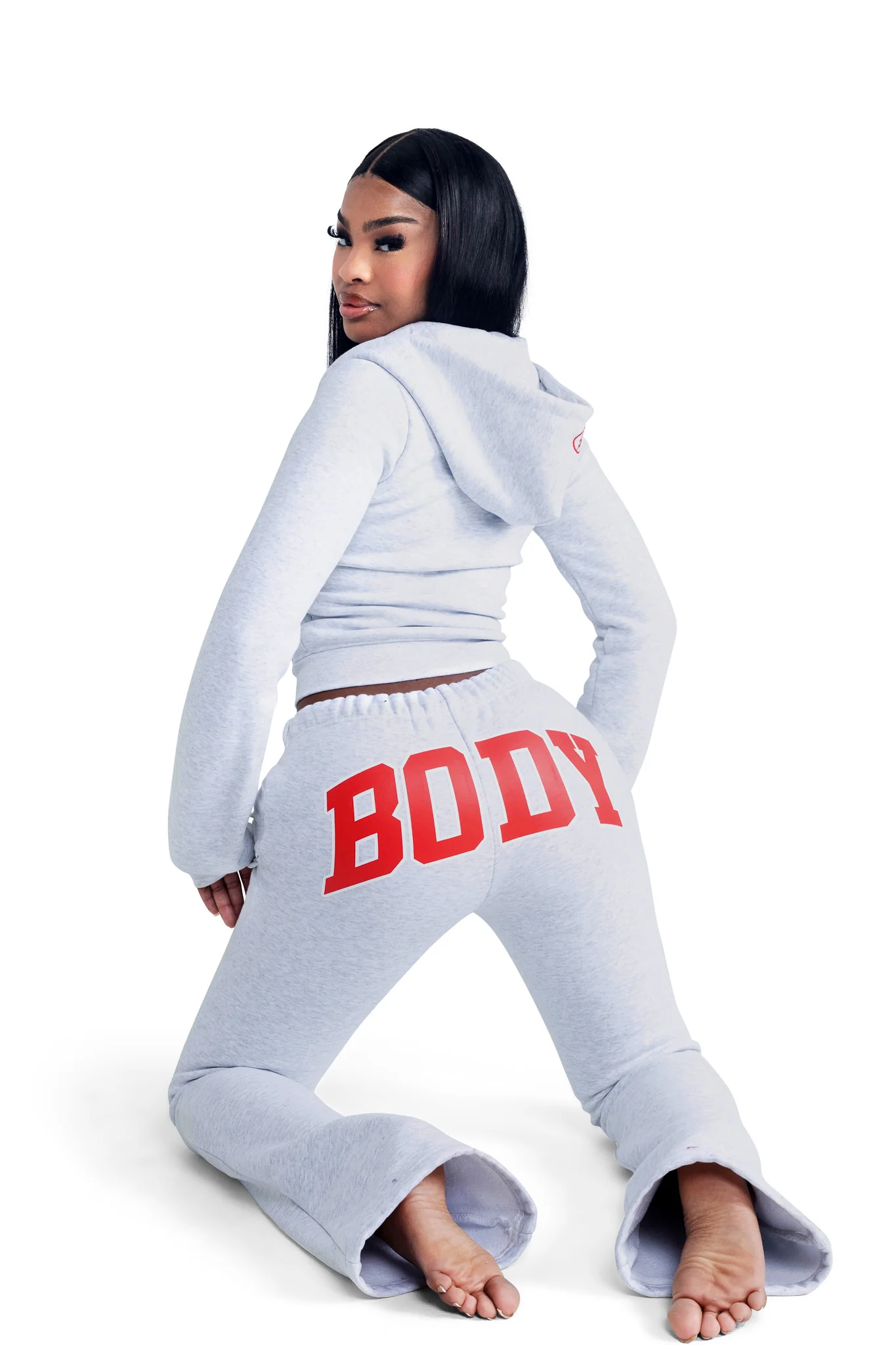 PRE-ORDER - BACKSHOT SWEATPANTS 2.0 (HEATHER GREY/RED)