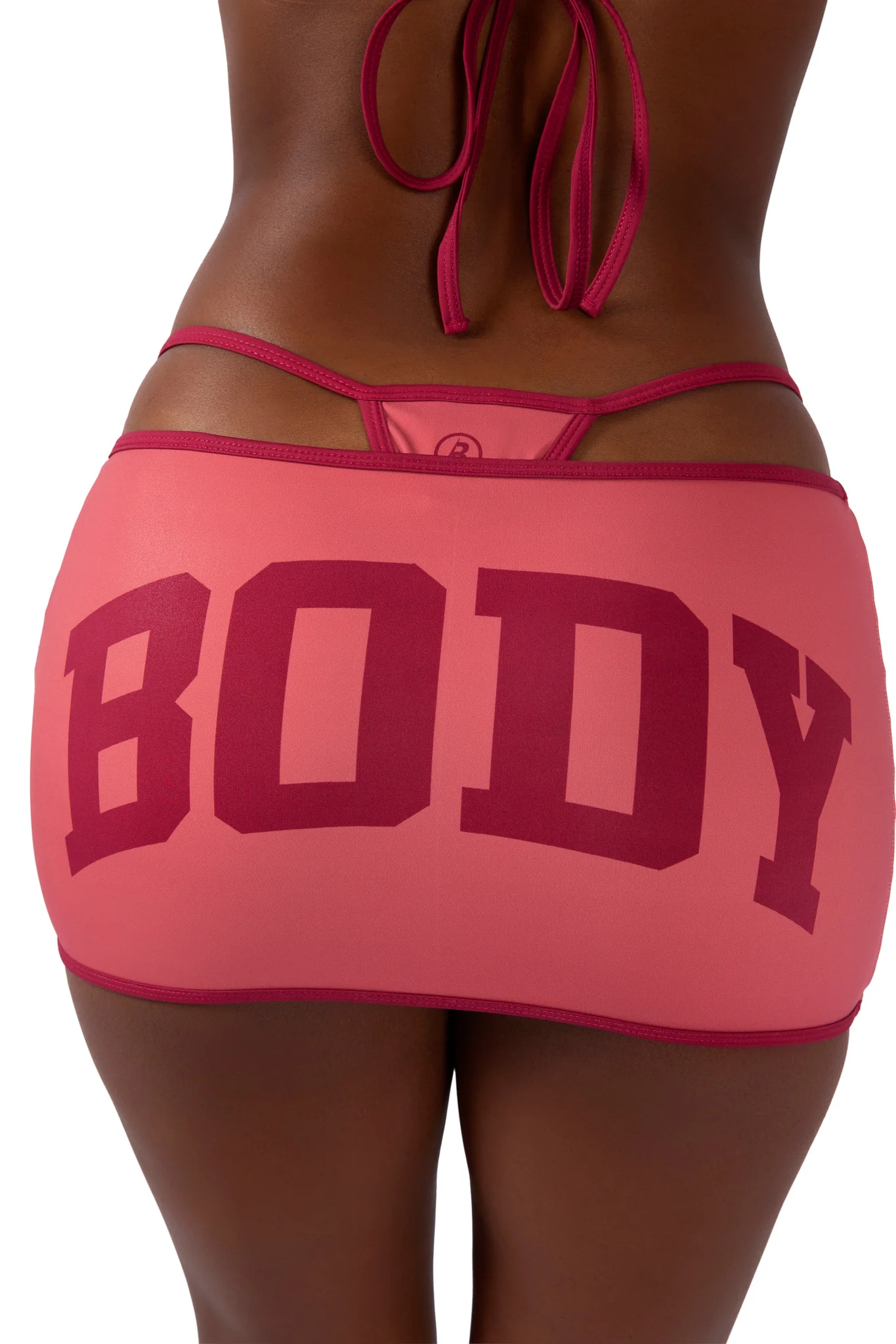 BACKSHOT SWIM SKIRT (MUTED PINK/STRAWBERRY PINK)