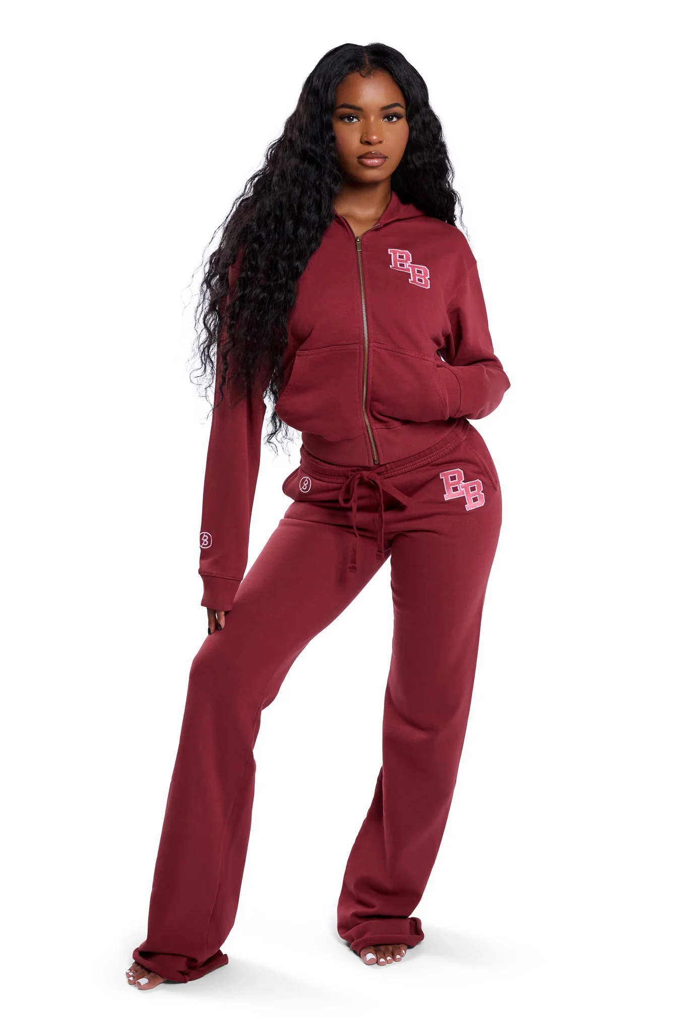 BODY UNIVERSITY HOODIE 2.0 (MAROON/PINK)