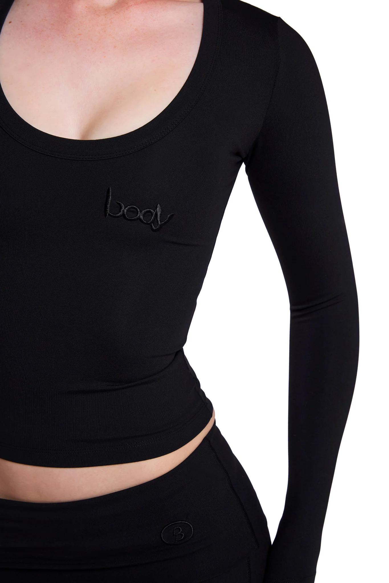YOGA LONG SLEEVE FULL LENGTH TOP (MIDNIGHT BLACK)