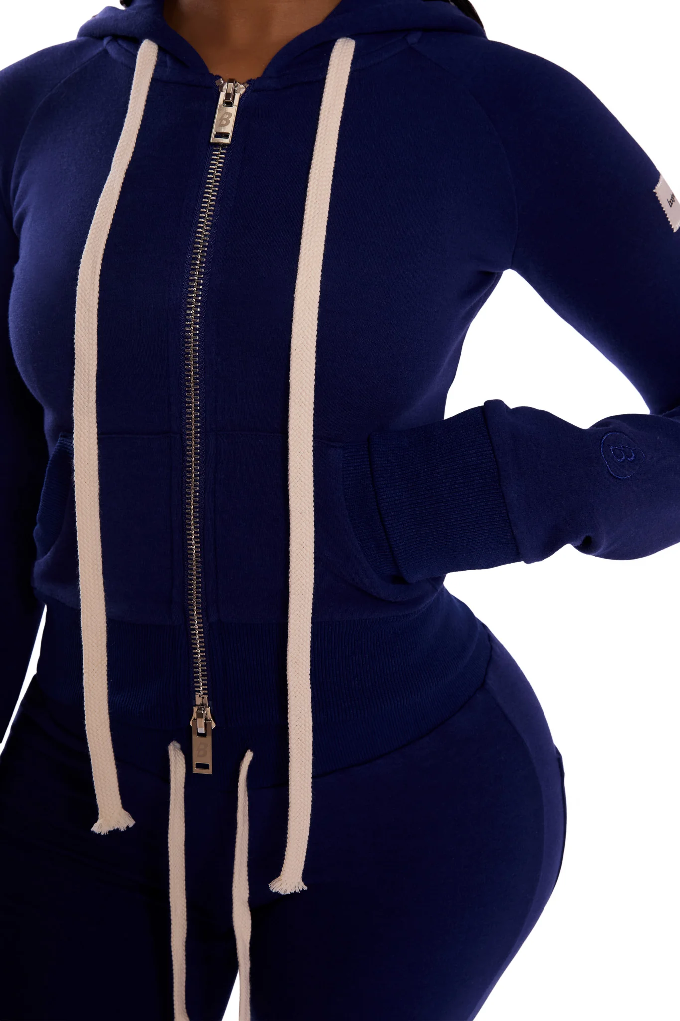 BODY KNITWEAR ZIP HOODIE (NAVY)