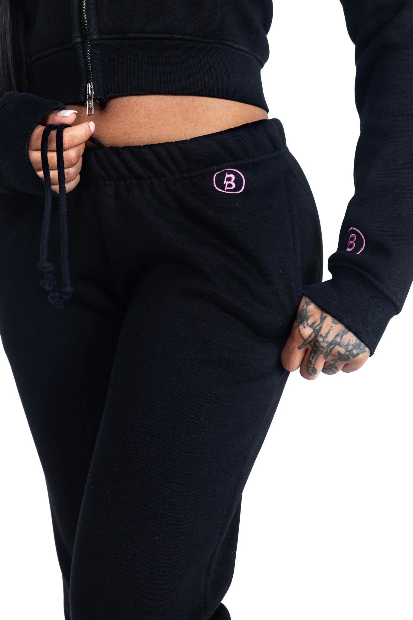 PRE-ORDER - BACKSHOT SWEATPANTS 2.0 (BLACK/PINK)