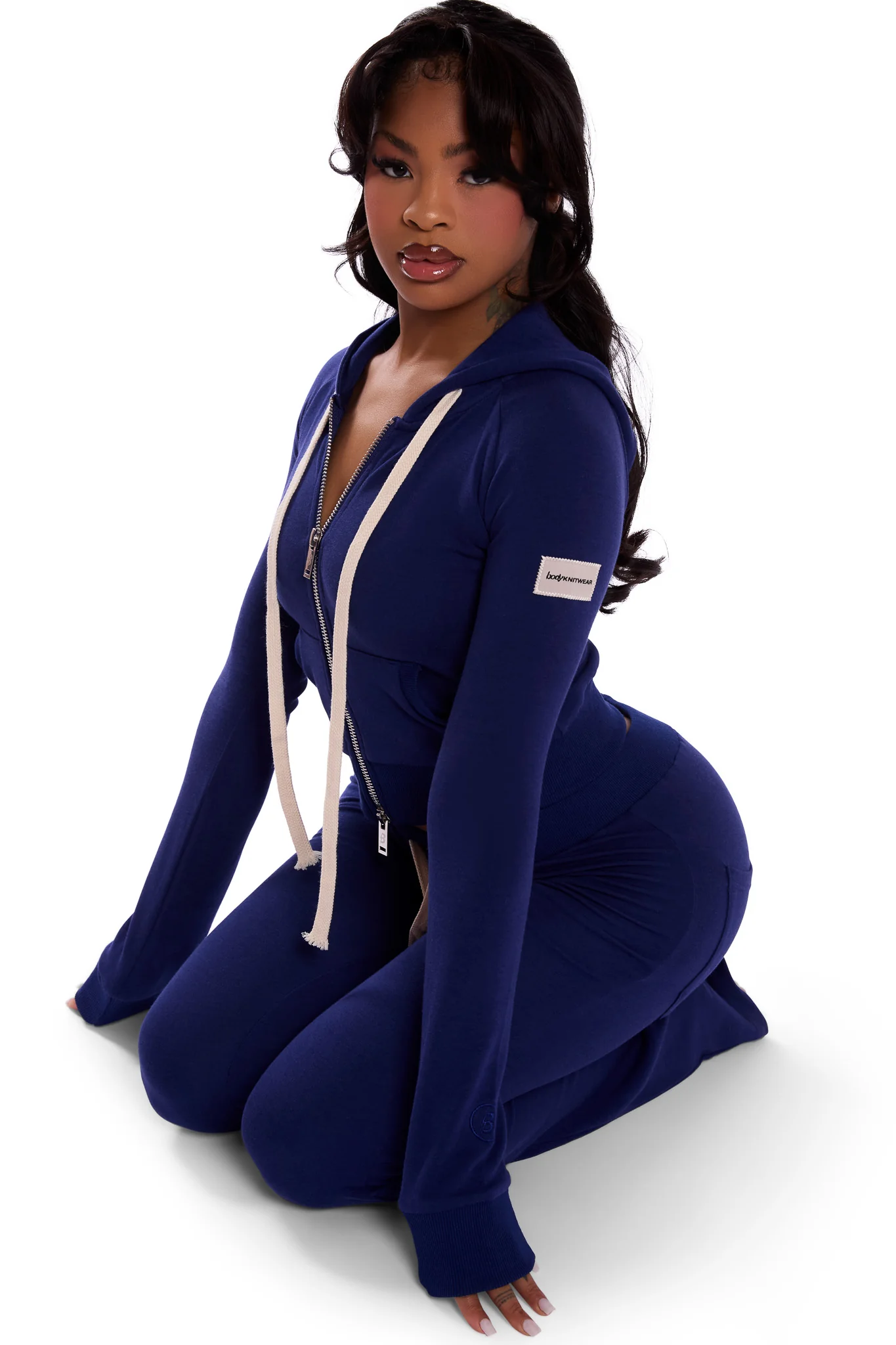 BODY KNITWEAR PANTS (NAVY)