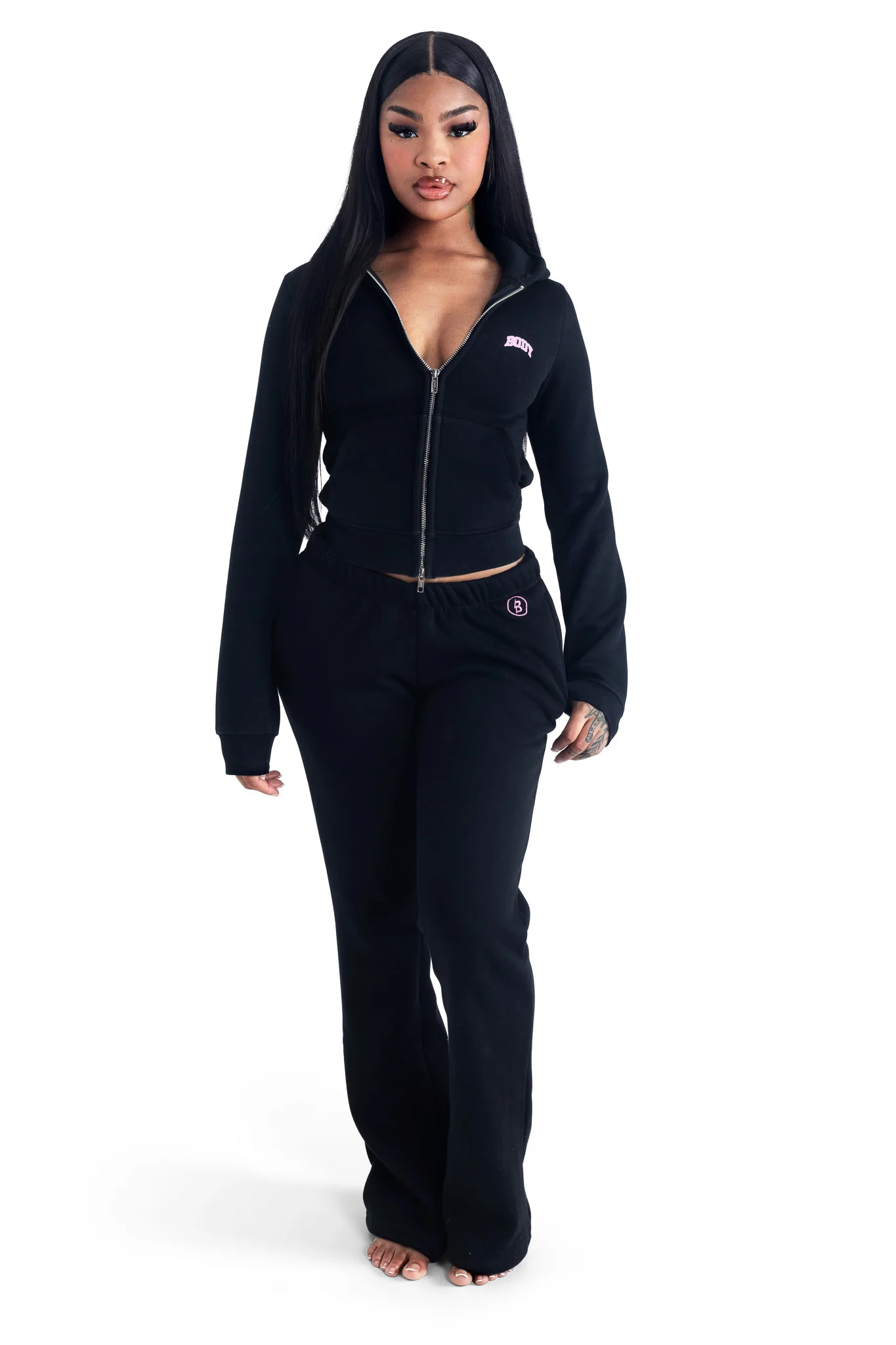 PRE-ORDER - BACKSHOT HOODIE 2.0 (BLACK/PINK)