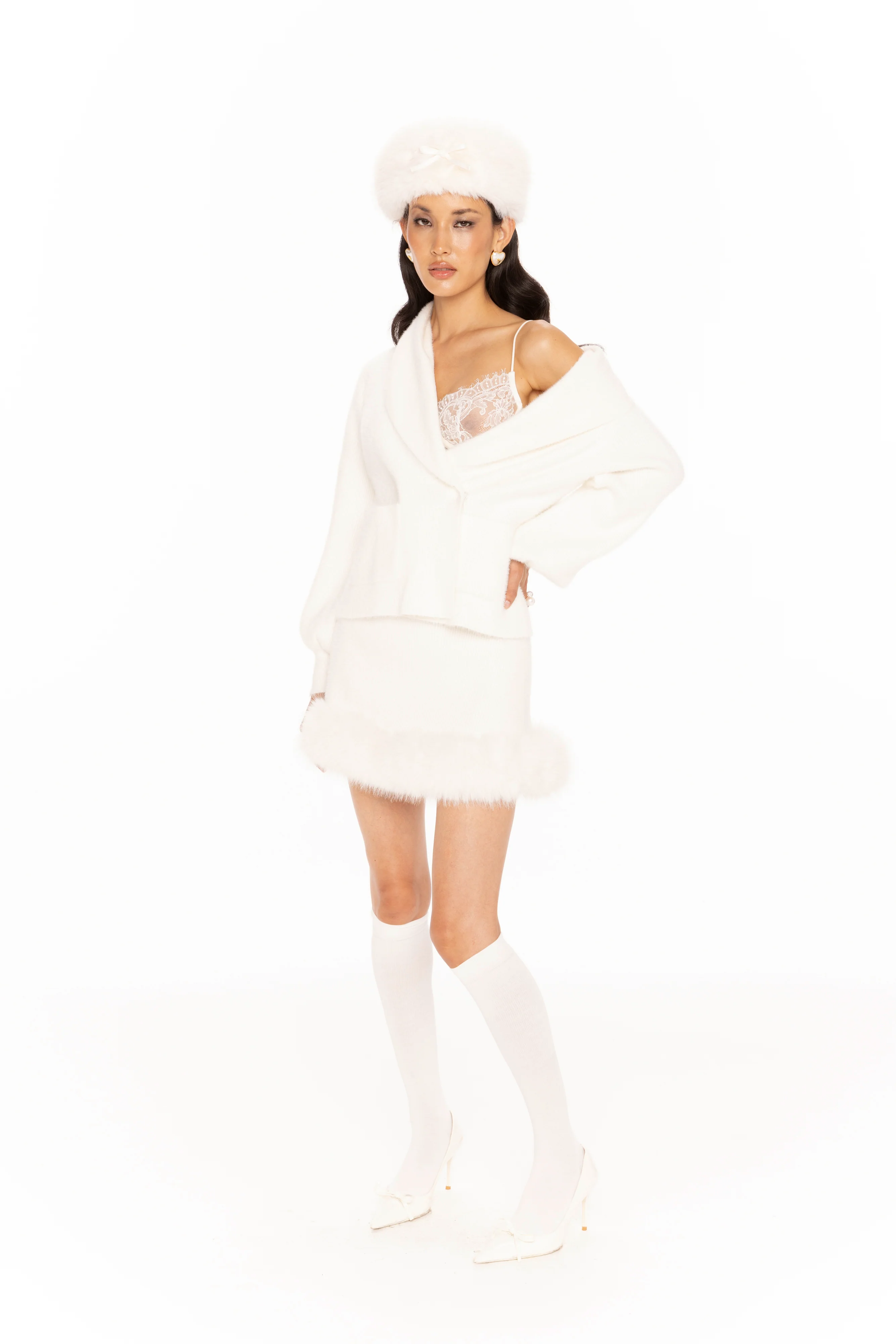 Anika Mini Skirt (White)