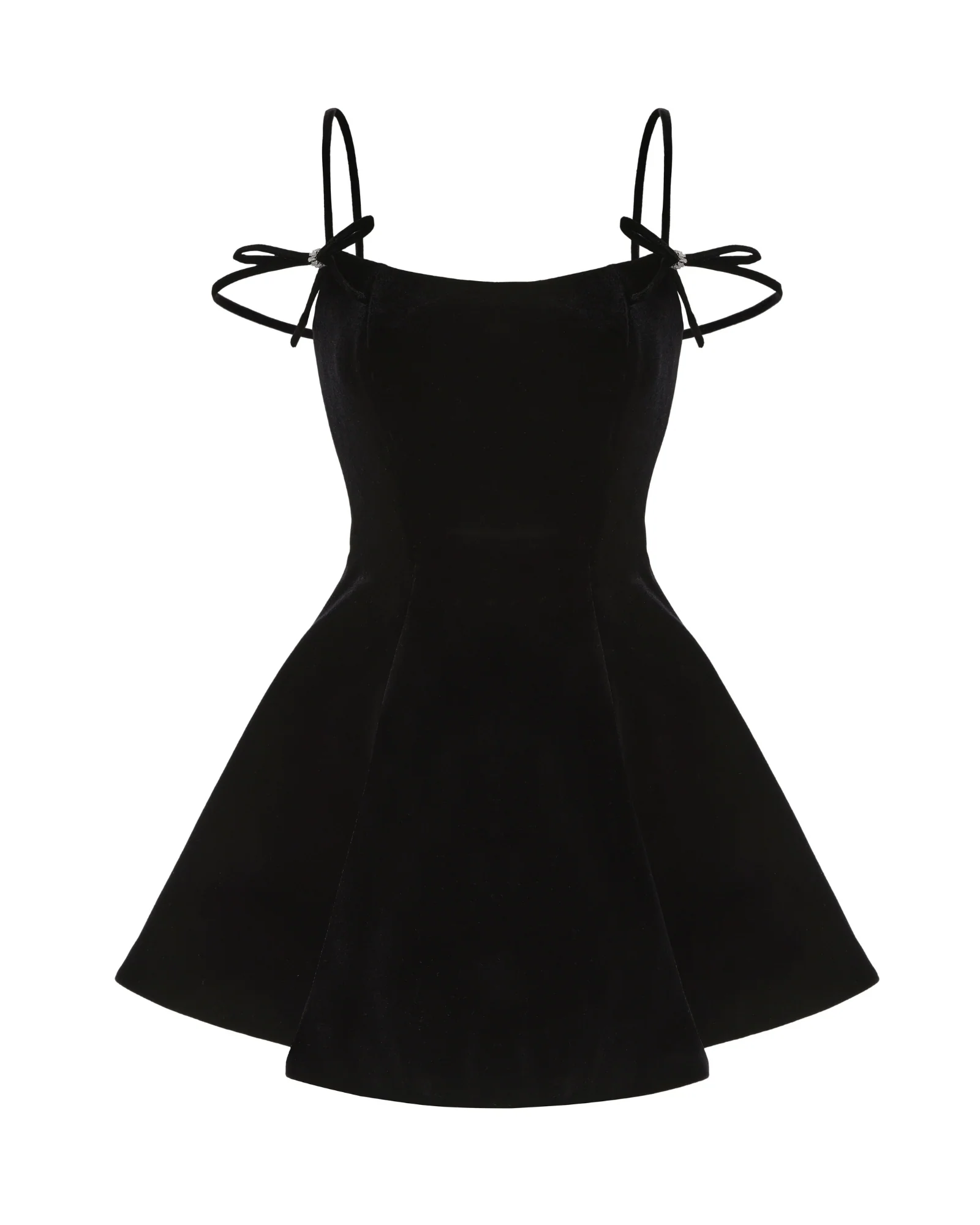 Chantal Bow Velvet Mini Dress