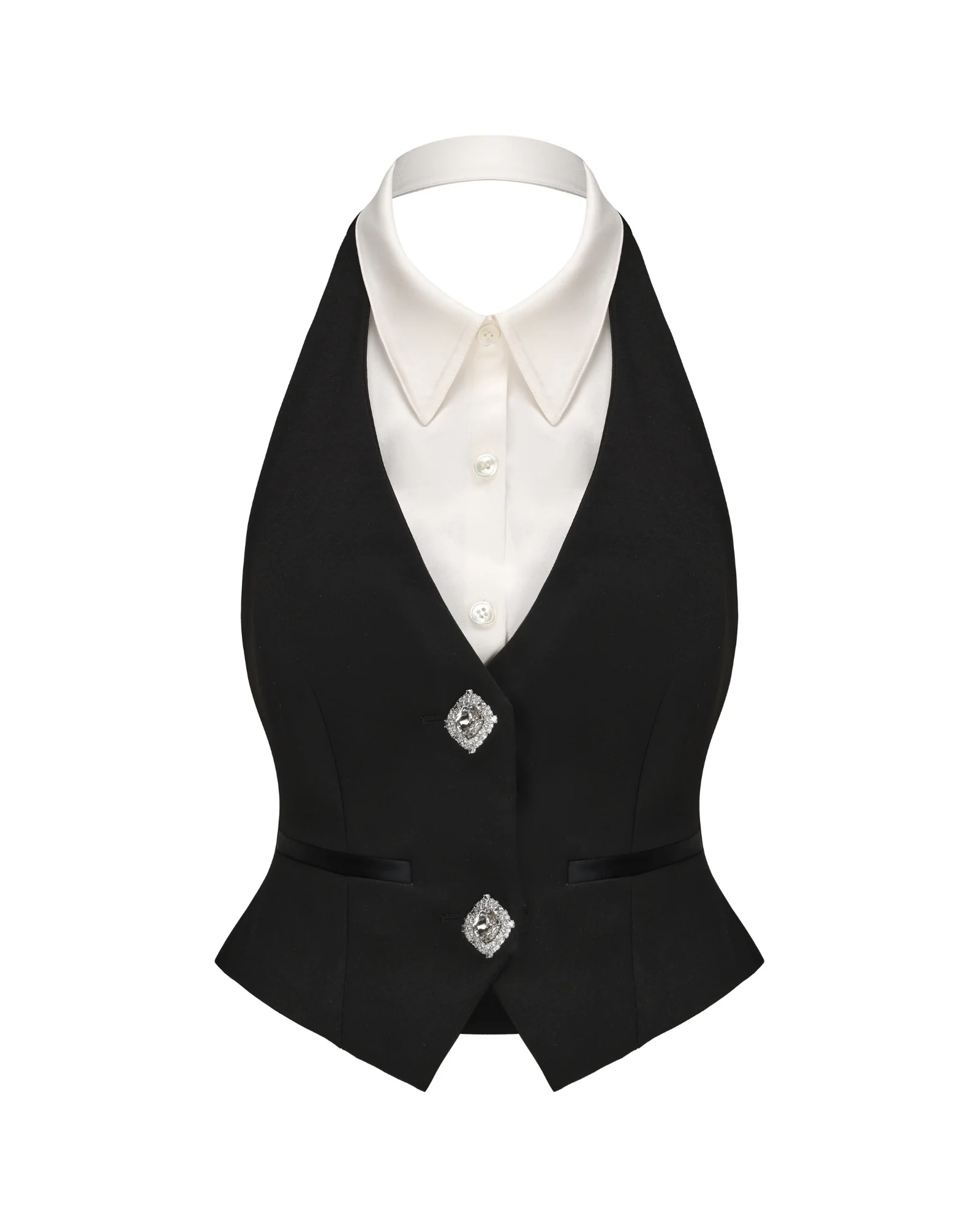 Anya Vest Top (Black)