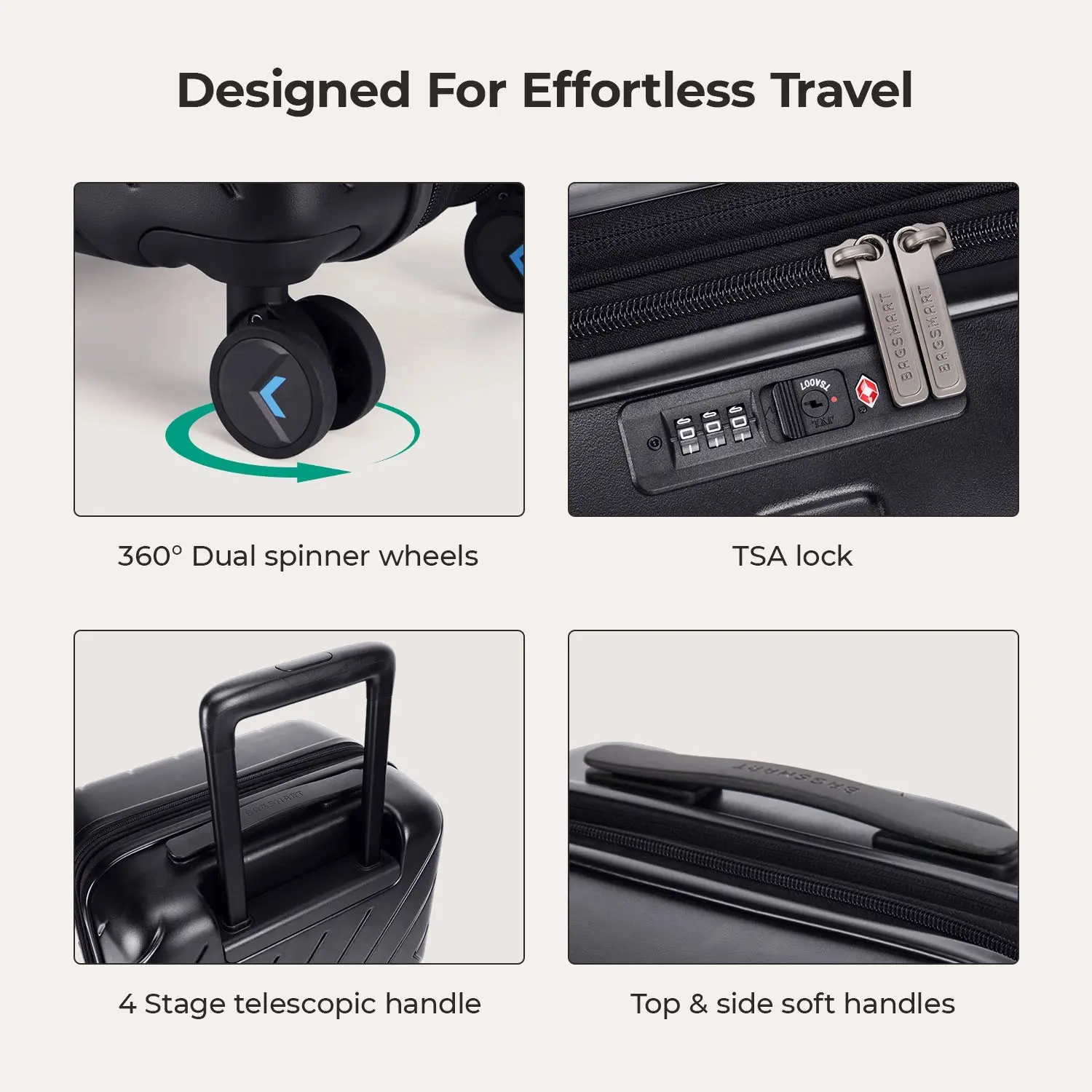 Daren 16-20 Inch Lightweight Hardside Carry-On Suitcase